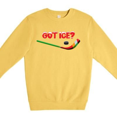 Got Ice Hockey Stick Christmas Holiday Xmas Funny Gift Premium Crewneck Sweatshirt