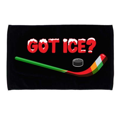 Got Ice Hockey Stick Christmas Holiday Xmas Funny Gift Microfiber Hand Towel