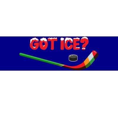 Got Ice Hockey Stick Christmas Holiday Xmas Funny Gift Bumper Sticker