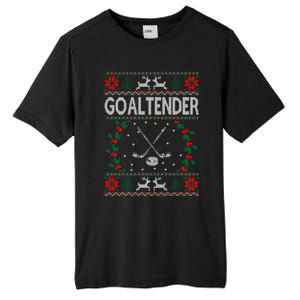 Goaltender Ice Hockey Sports Christmas Ugly Gift Tall Fusion ChromaSoft Performance T-Shirt