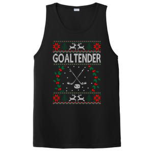 Goaltender Ice Hockey Sports Christmas Ugly Gift PosiCharge Competitor Tank