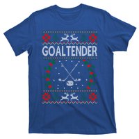 Goaltender Ice Hockey Sports Christmas Ugly Gift T-Shirt