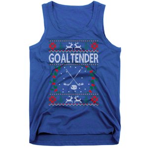 Goaltender Ice Hockey Sports Christmas Ugly Gift Tank Top