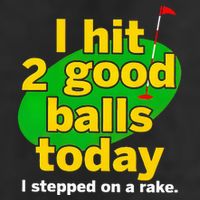 Golf I Hit 2 Good Balls Today I Stepped On A Rake Cool Comfort Performance Bucket Hat