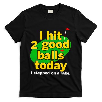 Golf I Hit 2 Good Balls Today I Stepped On A Rake T-Shirt