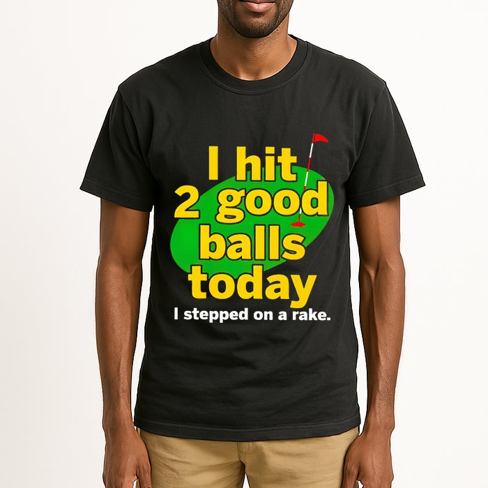 Golf I Hit 2 Good Balls Today I Stepped On A Rake Tall T-Shirt