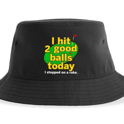 Golf I Hit 2 Good Balls Today I Stepped On A Rake Sustainable Bucket Hat