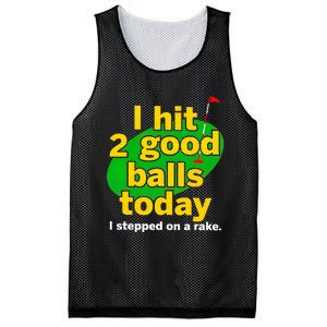 Golf I Hit 2 Good Balls Today I Stepped On A Rake Mesh Reversible Basketball Jersey Tank