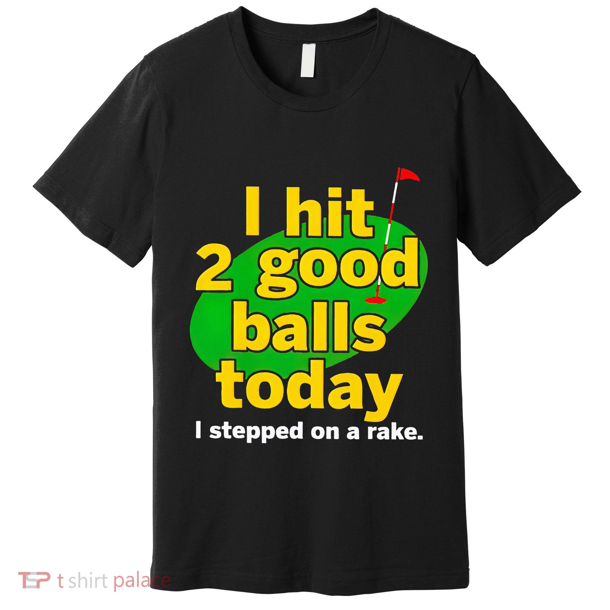 Golf I Hit 2 Good Balls Today I Stepped On A Rake Premium T-Shirt