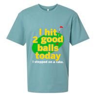 Golf I Hit 2 Good Balls Today I Stepped On A Rake Sueded Cloud Jersey T-Shirt