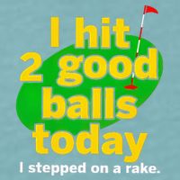 Golf I Hit 2 Good Balls Today I Stepped On A Rake Sueded Cloud Jersey T-Shirt