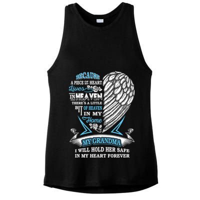 Grandma In Heaven Forever In My Heart In Memory Of Grandma Gift Ladies PosiCharge Tri-Blend Wicking Tank