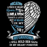Grandma In Heaven Forever In My Heart In Memory Of Grandma Gift Performance Shirt