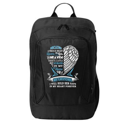 Grandma In Heaven Forever In My Heart In Memory Of Grandma Gift City Backpack