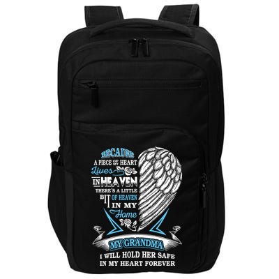 Grandma In Heaven Forever In My Heart In Memory Of Grandma Gift Impact Tech Backpack