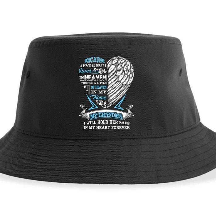 Grandma In Heaven Forever In My Heart In Memory Of Grandma Gift Sustainable Bucket Hat