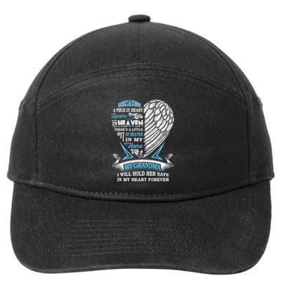 Grandma In Heaven Forever In My Heart In Memory Of Grandma Gift 7-Panel Snapback Hat