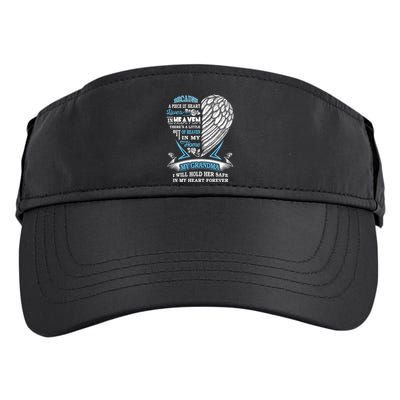 Grandma In Heaven Forever In My Heart In Memory Of Grandma Gift Adult Drive Performance Visor
