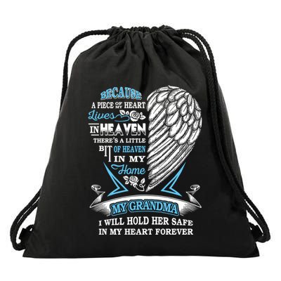 Grandma In Heaven Forever In My Heart In Memory Of Grandma Gift Drawstring Bag
