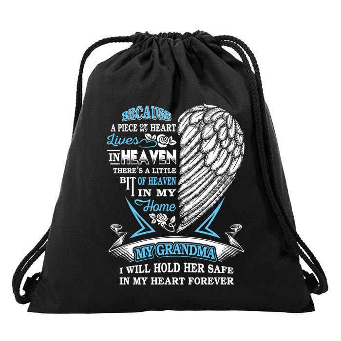 Grandma In Heaven Forever In My Heart In Memory Of Grandma Gift Drawstring Bag