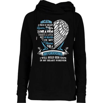 Grandma In Heaven Forever In My Heart In Memory Of Grandma Gift Womens Funnel Neck Pullover Hood