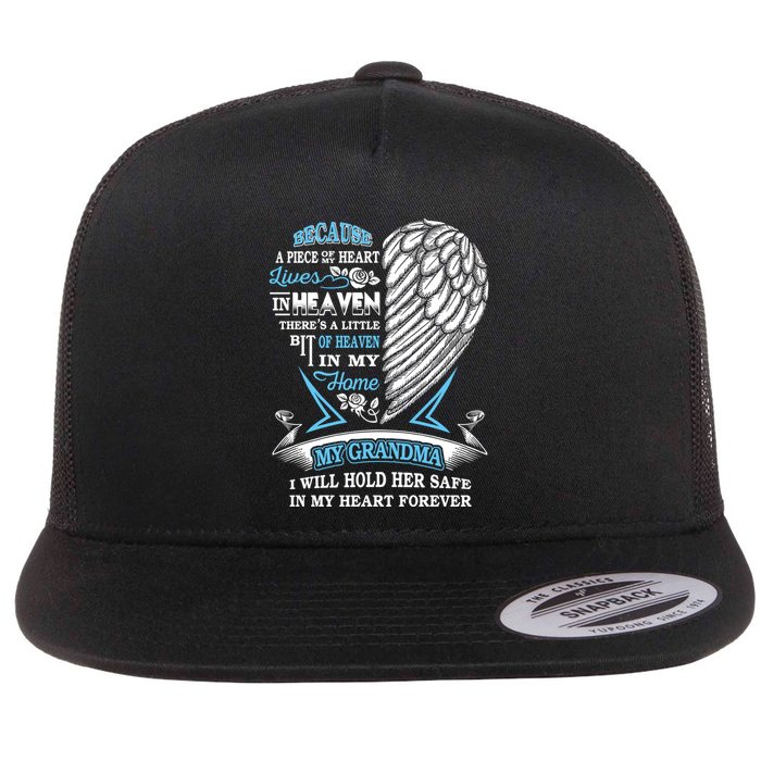 Grandma In Heaven Forever In My Heart In Memory Of Grandma Gift Flatbill Hat