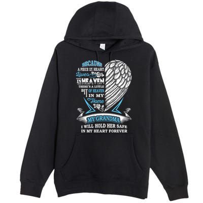 Grandma In Heaven Forever In My Heart In Memory Of Grandma Gift Premium Pullover Hoodie