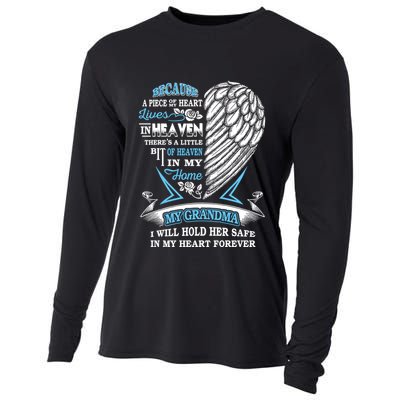 Grandma In Heaven Forever In My Heart In Memory Of Grandma Gift Cooling Performance Long Sleeve Crew