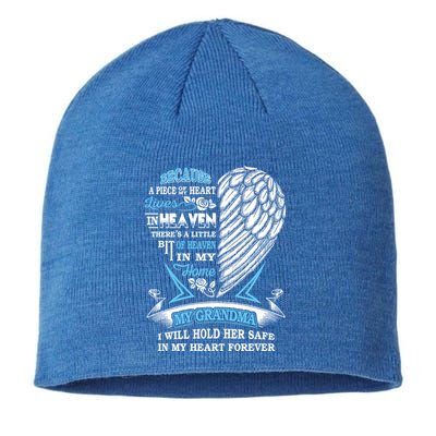 Grandma In Heaven Forever In My Heart In Memory Of Grandma Gift Sustainable Beanie