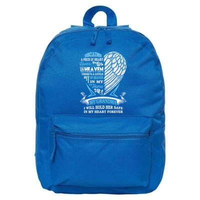 Grandma In Heaven Forever In My Heart In Memory Of Grandma Gift 16 in Basic Backpack