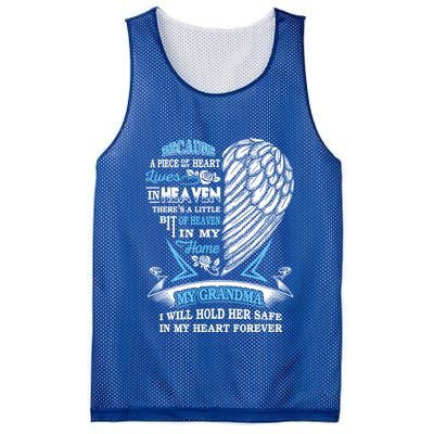 Grandma In Heaven Forever In My Heart In Memory Of Grandma Gift Mesh Reversible Basketball Jersey Tank