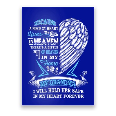 Grandma In Heaven Forever In My Heart In Memory Of Grandma Gift Poster