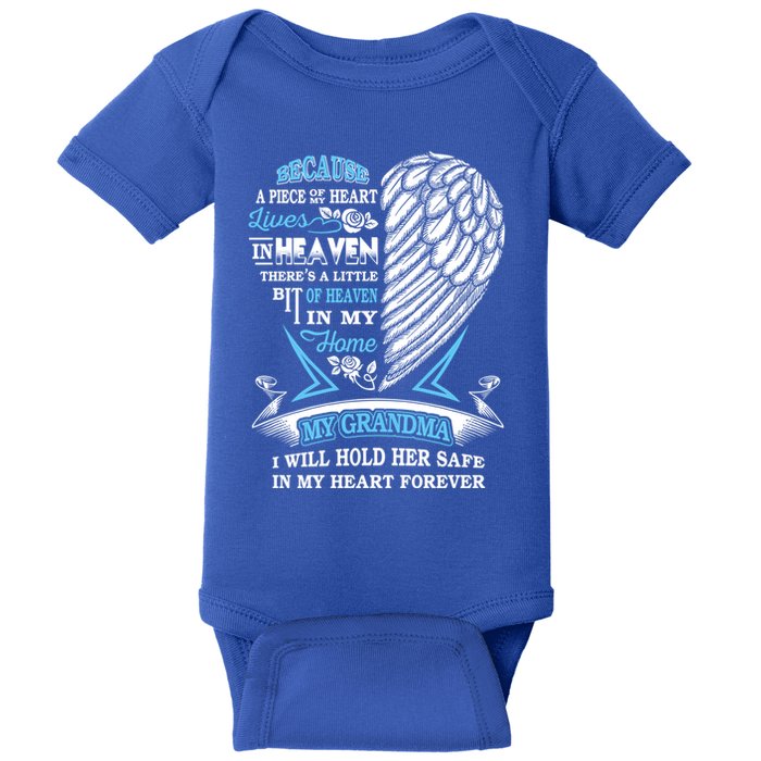 Grandma In Heaven Forever In My Heart In Memory Of Grandma Gift Baby Bodysuit
