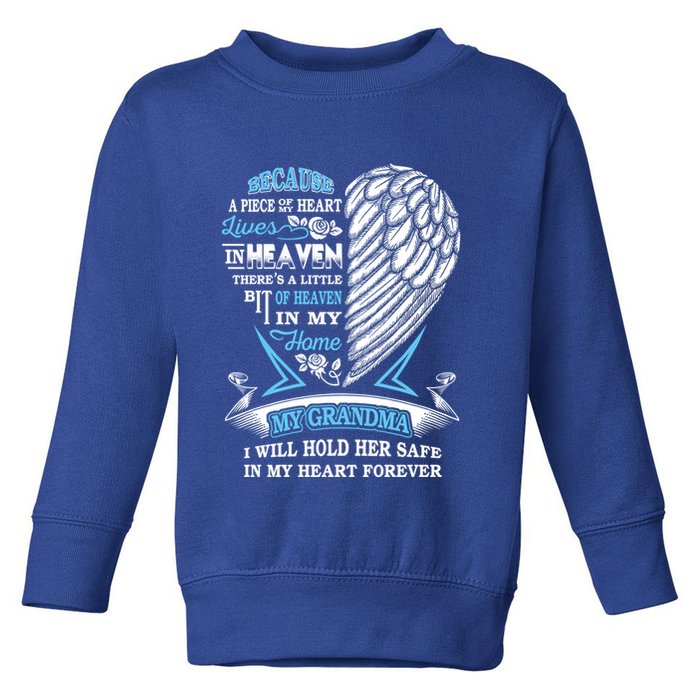 Grandma In Heaven Forever In My Heart In Memory Of Grandma Gift Toddler Sweatshirt