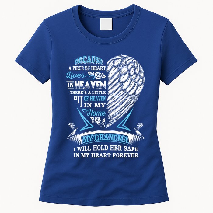 Grandma In Heaven Forever In My Heart In Memory Of Grandma Gift Womens T-Shirt
