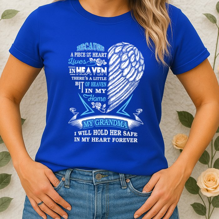 Grandma In Heaven Forever In My Heart In Memory Of Grandma Gift Womens T-Shirt
