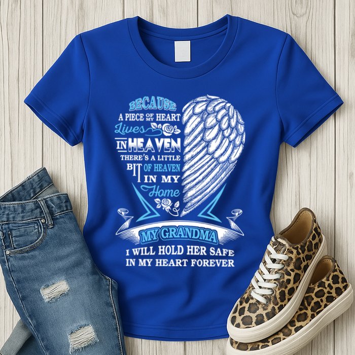 Grandma In Heaven Forever In My Heart In Memory Of Grandma Gift Womens T-Shirt