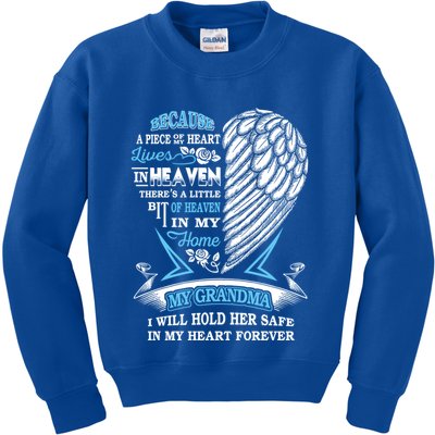 Grandma In Heaven Forever In My Heart In Memory Of Grandma Gift Kids Sweatshirt