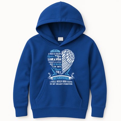 Grandma In Heaven Forever In My Heart In Memory Of Grandma Gift Kids Hoodie