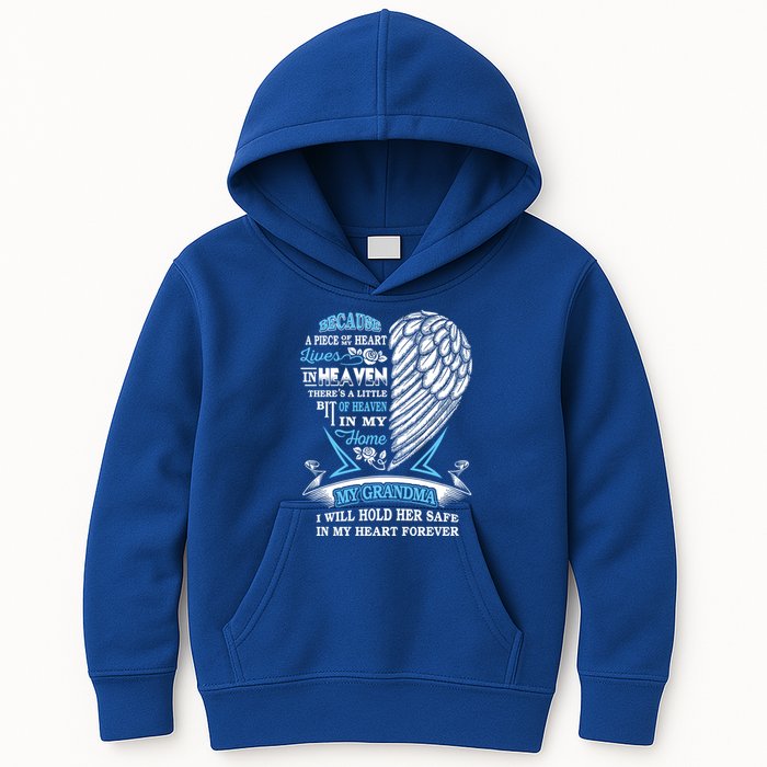 Grandma In Heaven Forever In My Heart In Memory Of Grandma Gift Kids Hoodie