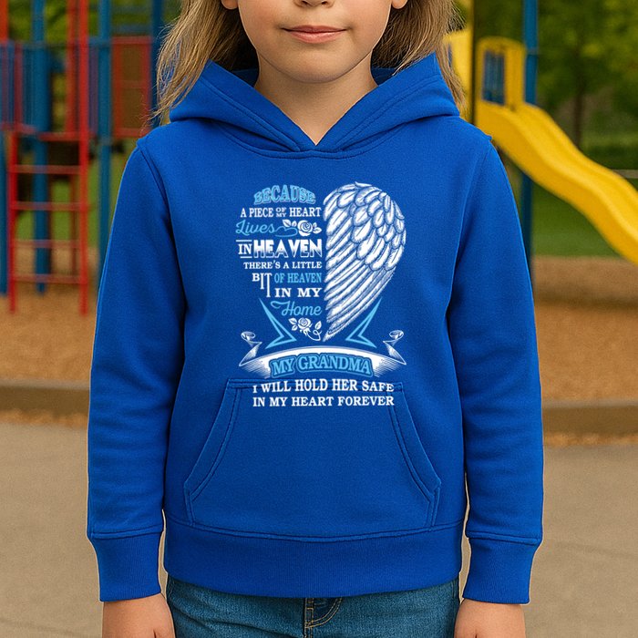 Grandma In Heaven Forever In My Heart In Memory Of Grandma Gift Kids Hoodie