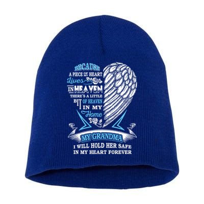 Grandma In Heaven Forever In My Heart In Memory Of Grandma Gift Short Acrylic Beanie
