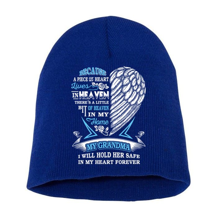 Grandma In Heaven Forever In My Heart In Memory Of Grandma Gift Short Acrylic Beanie