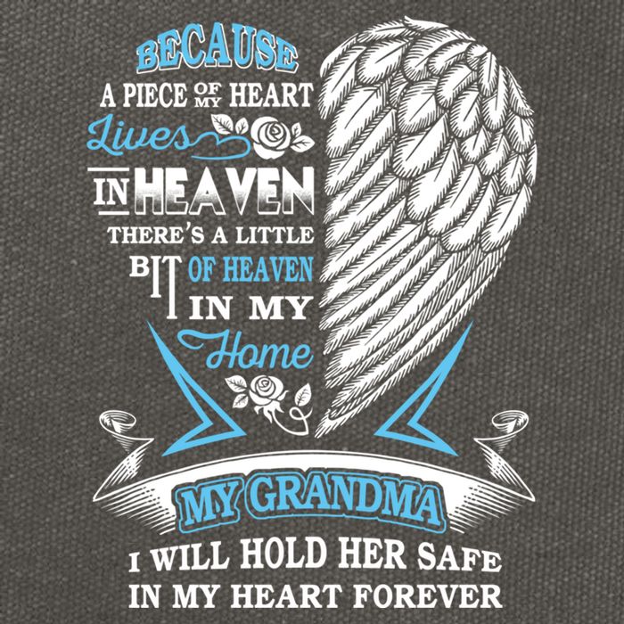 Grandma In Heaven Forever In My Heart In Memory Of Grandma Gift Cotton Canvas Backpack