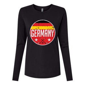 Gery Ice Hockey Flag Jersey Supporter Deutchslands Fan Gift Womens Cotton Relaxed Long Sleeve T-Shirt