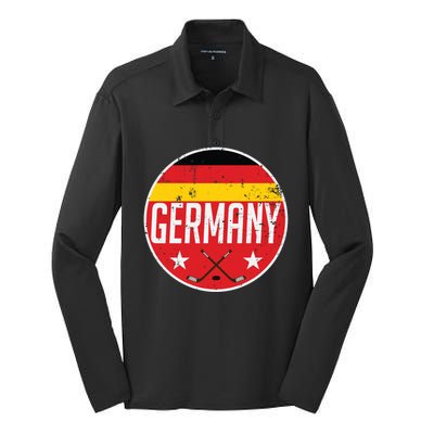 Gery Ice Hockey Flag Jersey Supporter Deutchslands Fan Gift Silk Touch Performance Long Sleeve Polo