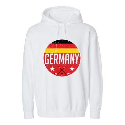 Gery Ice Hockey Flag Jersey Supporter Deutchslands Fan Gift Garment-Dyed Fleece Hoodie