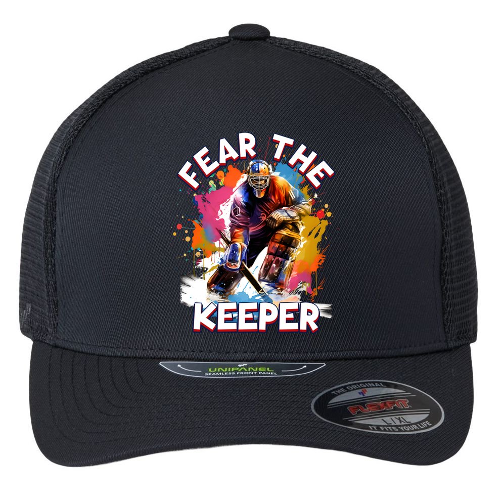 Goalie Ice Hockey Goalkeeper Sport Goaltender Keeper Team Gift Flexfit Unipanel Trucker Cap