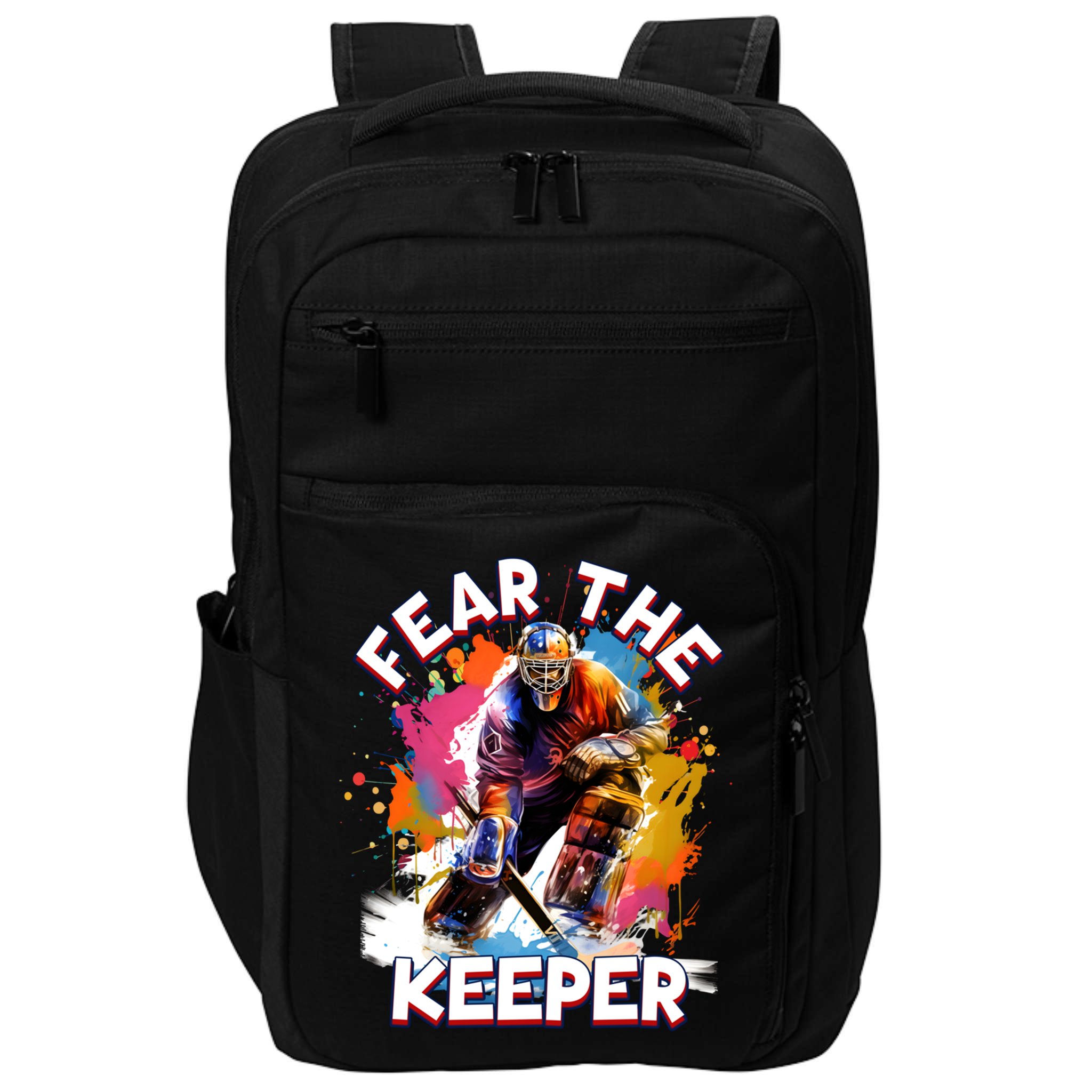 Goalie Ice Hockey Goalkeeper Sport Goaltender Keeper Team Gift Impact Tech Backpack