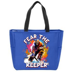 Goalie Ice Hockey Goalkeeper Sport Goaltender Keeper Team Gift Zip Tote Bag